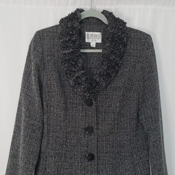 Julian Taylor New York Long Dressy Lightweight Coat Women's Size 10 - Picture 2 of 13